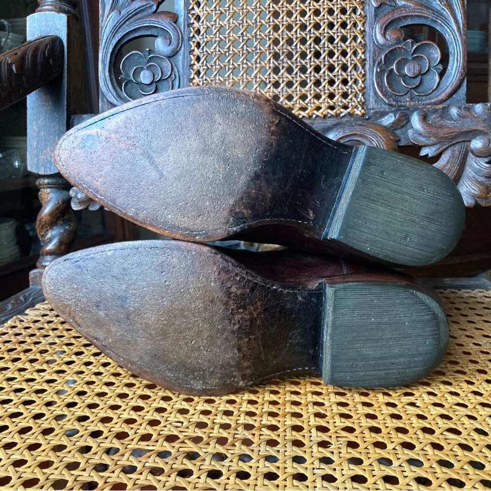 Women’s Brown Frye Billie Western Ankle Boots - Picture 11 of 14